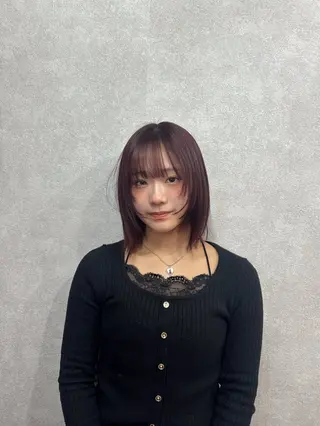 ミディアム カラー 暖色カラー🤎Red Neo meiのヘアスタイル