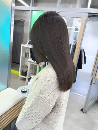 カラー パーマ ヘアアレンジ セミロング 【ヘアケア特化型】 newi天王寺のヘアスタイル