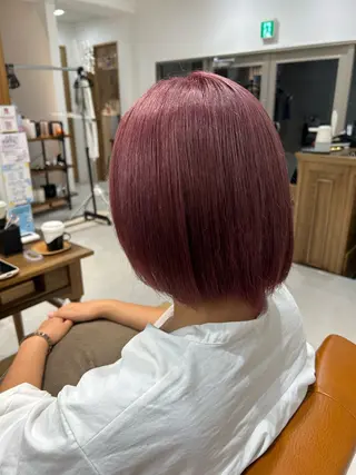 ミディアム カラー 山﨑 燦人のヘアスタイル