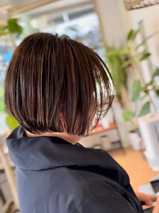 ショート カラー 白髪ぼかしハイライト 💫ミネ　ヒロシのヘアスタイル