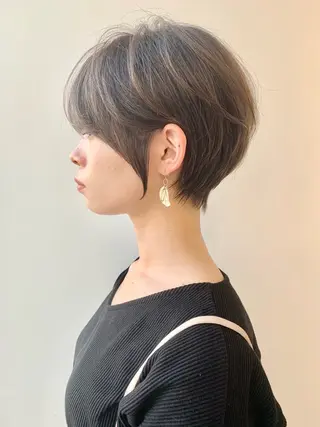 ショート カラー ⭐️小顔ショート⭐️ 大鷲拓海のヘアスタイル