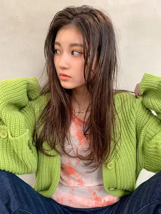 ロング カラー 小顔レイヤー×コンパ クトボブ/林隆平のヘアスタイル