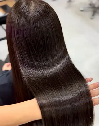 ロング カラー 髪質改善 艶髪矯正 エクステ かいり✂️のヘアスタイル