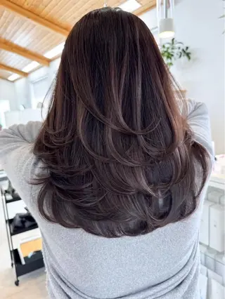 セミロング カラー ヘアアレンジ 🫧透明感カラー/ 艶カラー🫧namiのヘアスタイル