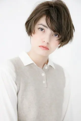 ミディアム カラー パーマ ヘアアレンジ メンズ ネイル マツエク・マツパ Endearing 銀座/レイヤーカットのヘアスタイル