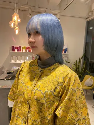 セミロング カラー 浅野 匠のヘアスタイル