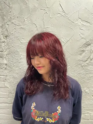 セミロング パーマ girly/ヘア メイクMitsukiのヘアスタイル