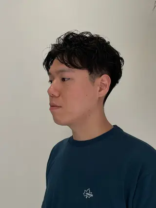 ショート パーマ メンズ ボブモデル募集/ 青木亮太郎のヘアスタイル