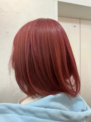 ミディアム カラー 美髪質改善✨ 縮毛矯正✨HIDEのヘアスタイル