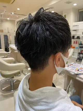 ショート 白髪ぼかしデザイン ハイライト/宮本純登のヘアスタイル