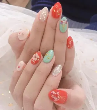ネイル MiKi Nai池袋 長さだし得意のネイルデザイン