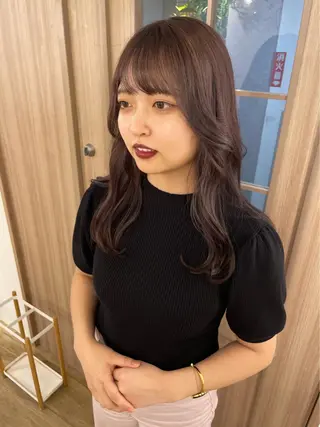 セミロング 透明感カラー/顔周り カット/ののか💞のヘアスタイル