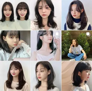 ミディアム ❤︎︎韓国ヘア❤︎︎ 𝑺𝒉𝒊𝒉𝒐のヘアスタイル