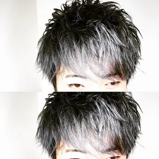 ミディアム カラー メンズ メンズヘア特化 崎田 成人のヘアスタイル