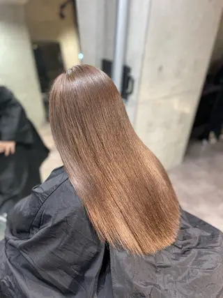 セミロング カラー 髪質改善/堀江 ケアカラーtoshiのヘアスタイル