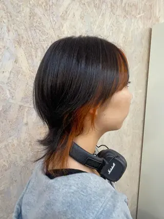 カラー 顔周りレイヤーカット ／Yumiのヘアスタイル