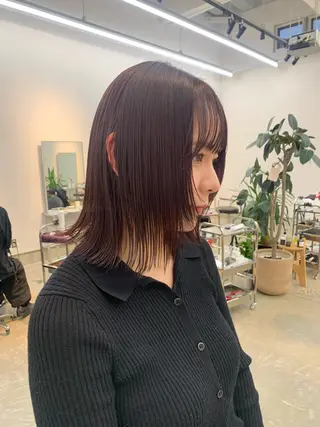 ミディアム 舘谷 愛莉のヘアスタイル