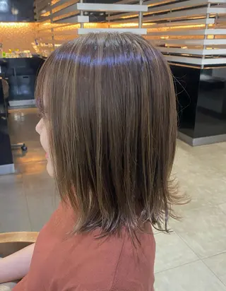ミディアム カラー ヘアアレンジ 烏山 達也のヘアスタイル