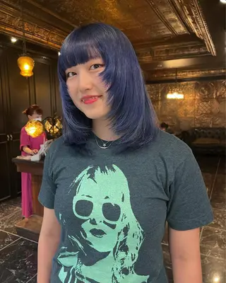 ミディアム カラー haco＋所属・圧倒的デザイン力 店長🎨RENAのヘアスタイル