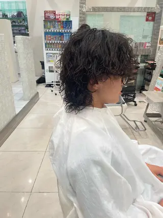 ショート パーマ メンズ メンズパーマ特化 真栄平有希のヘアスタイル