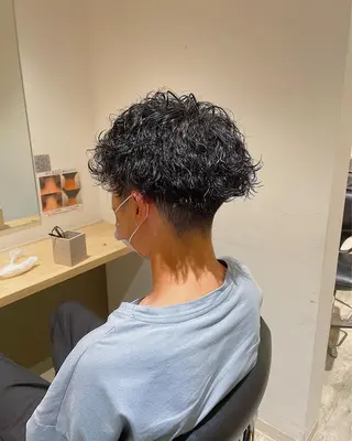 パーマ メンズ 升水 優太のヘアスタイル