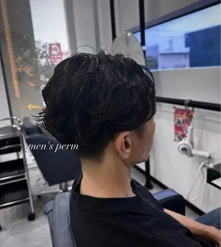 カラー パーマ メンズ 透明感カラー/ メンズパーマ/竜希のヘアスタイル