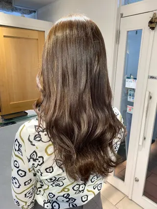 ロング カラー Aya　ブリーチなし 🌱　ダブルカラーのヘアスタイル
