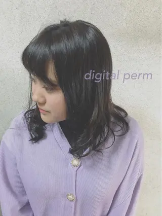 ミディアム パーマ コマツリサ ROCCO eastのヘアスタイル