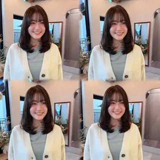 ミディアム レイヤーくびれヘア アレンジmanakaのヘアスタイル