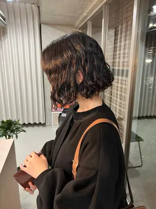 パーマ ボブパーマコテ巻き風 パーマNo1深江秀平のヘアスタイル