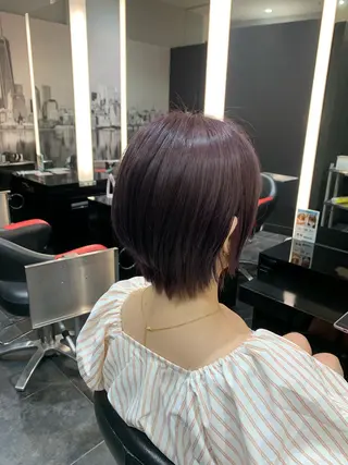 ショート カラー 艶髪/白髪ぼかし ヘッドスパ/大野結菜のヘアスタイル