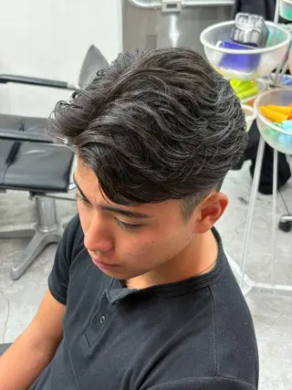 ショート カラー パーマ メンズ メンズパーマ特化 🔥韓国ヘア職人🔥のヘアスタイル