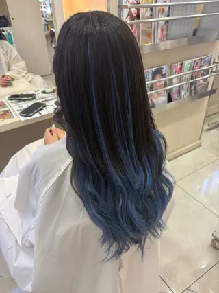 ハイトーンカラー シールエクステのヘアスタイル
