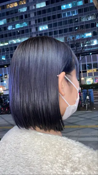 ショート カラー デザインカラー/ボブ ブリーチカラー/ユリのヘアスタイル