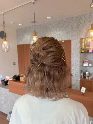 ミディアム ヘアアレンジ トップスタイリスト 林すずかのヘアスタイル