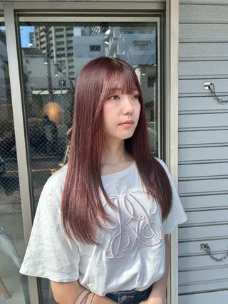 ロング カラー 🌷横浜/レイヤー /艶カラー🌷のヘアスタイル