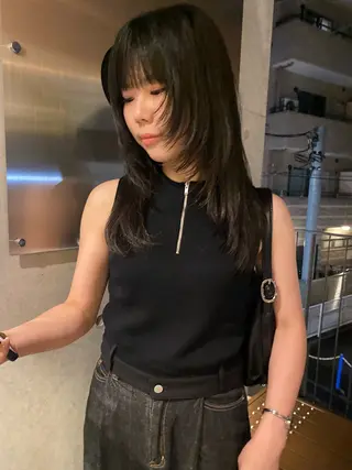 ロング YUUKI/ウルフ .ボブパーマのヘアスタイル