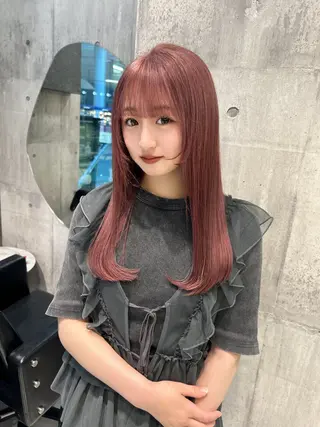 セミロング カラー 【色落ちまで可愛い】 mao🐩💜のヘアスタイル