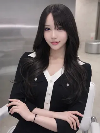 ロング カラー ヘアアレンジ 韓国レイヤーカット /韓国トレンドカラーのヘアスタイル