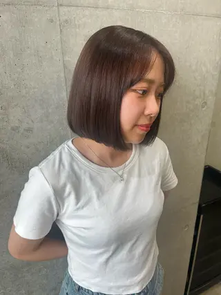 ショート カラー 韓国ボブ/ハッシュ カットKIRAのヘアスタイル