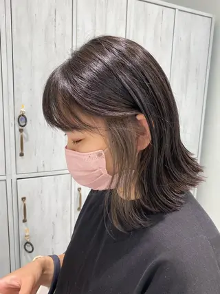 ミディアム カラー 中川 茜里のヘアスタイル