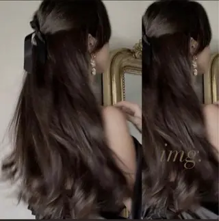 ロング カラー ヘアアレンジ ⭐️当日予約OK⭐️ ひだかの眉毛・アイブロウイメージ