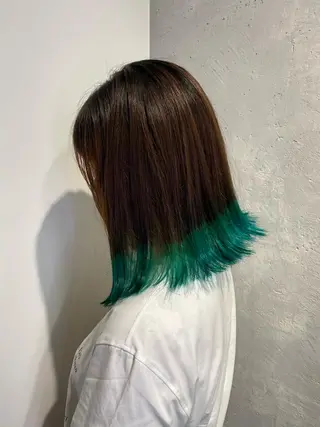 ミディアム カラー ヘアアレンジ 【艶髪×韓国風】 毛流れ職人 RYOのヘアスタイル