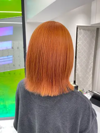 ミディアム カラー 🤍💕ブリーチカラ ーAyaka💕🤍のヘアスタイル