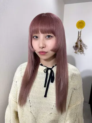 ロング カラー 桒村 沙綾のヘアスタイル