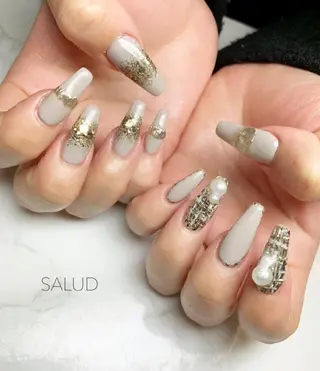 ロング ネイル Nail Salon SALUDのネイルデザイン