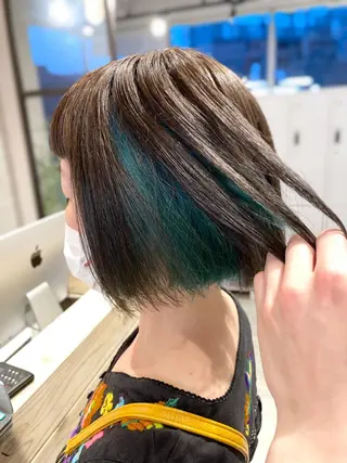 ショート カラー ハイトーン×レイヤー ／遠藤将太のヘアスタイル