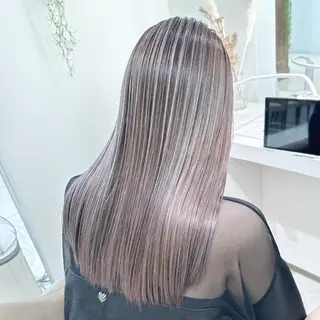ロング ＡＳＨ大宮/ブリーチ 髪質改善/カラーのヘアスタイル