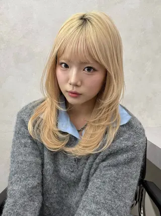 ミディアム 🍎森貝洋亮🍎 ブリーチカラー特化のヘアスタイル