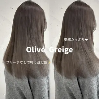 カラー セミロング 透明感🪽艶カラー☆ トレンドヘア✨のヘアスタイル